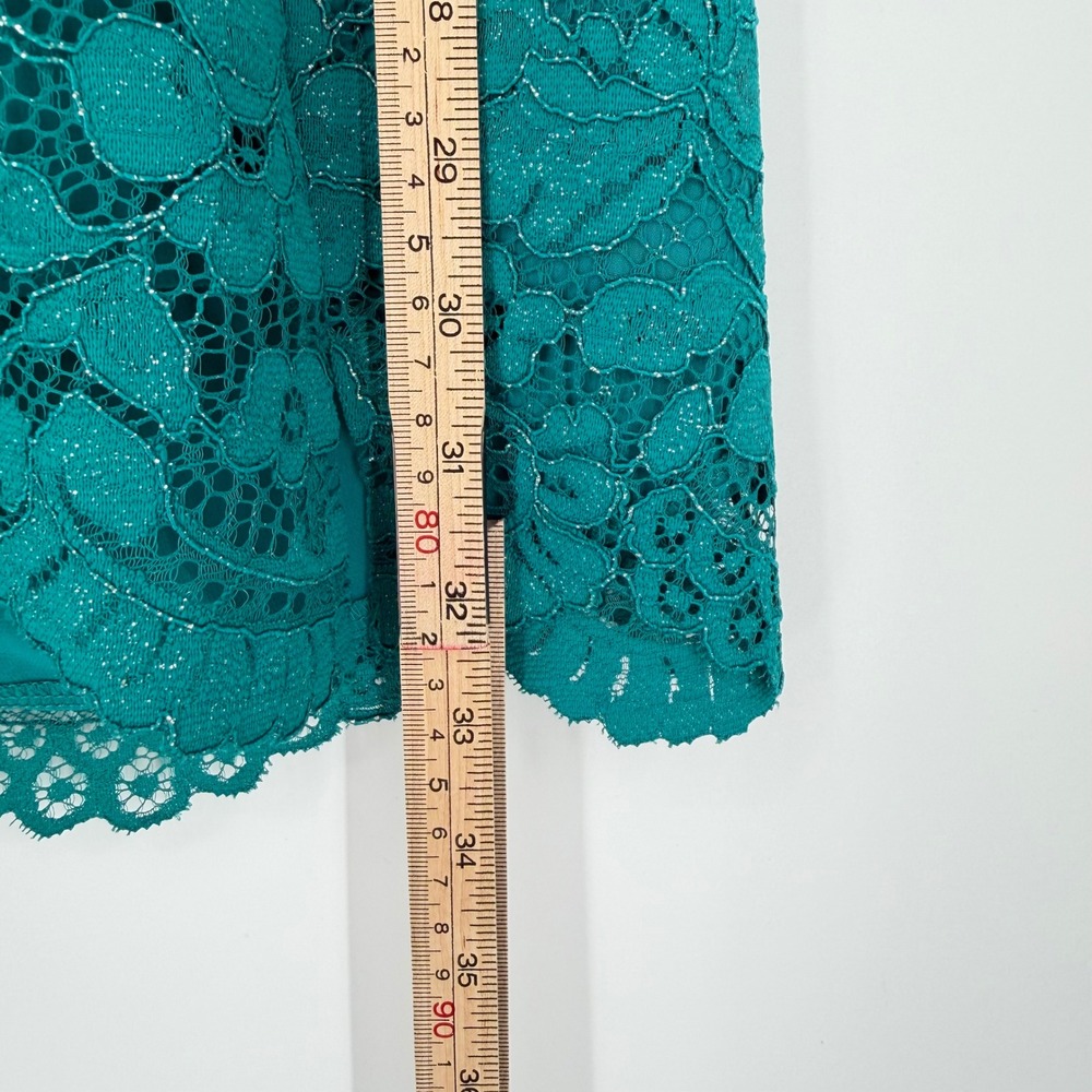 NWT For Love & Lemons Creamsicle Lace Slip Dress Teal Underwire Cutout L - Picture 11 of 13